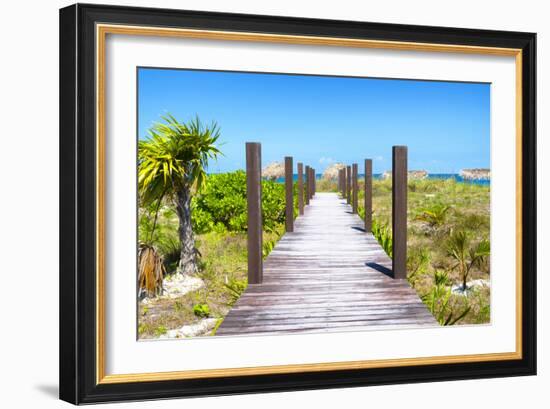 Cuba Fuerte Collection - Wild Beach Jetty-Philippe Hugonnard-Framed Photographic Print