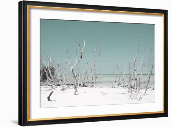 Cuba Fuerte Collection - Wild White Sand Beach - Pastel Coral Green-Philippe Hugonnard-Framed Photographic Print
