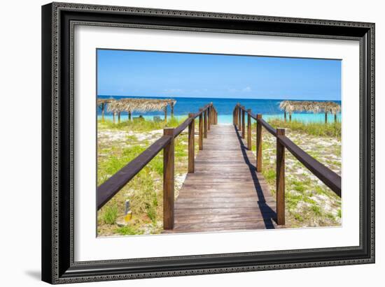 Cuba Fuerte Collection - Wooden Jetty on the Beach III-Philippe Hugonnard-Framed Photographic Print