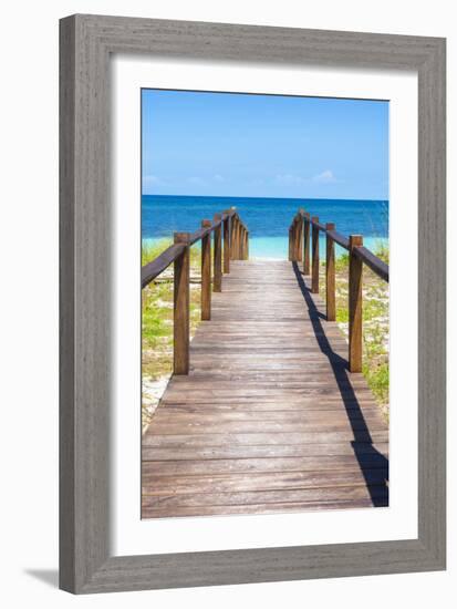 Cuba Fuerte Collection - Wooden Jetty on the Beach IV-Philippe Hugonnard-Framed Photographic Print