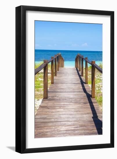 Cuba Fuerte Collection - Wooden Jetty on the Beach IV-Philippe Hugonnard-Framed Photographic Print