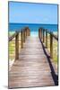 Cuba Fuerte Collection - Wooden Jetty on the Beach IV-Philippe Hugonnard-Mounted Photographic Print