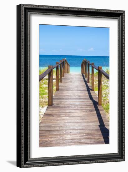 Cuba Fuerte Collection - Wooden Jetty on the Beach IV-Philippe Hugonnard-Framed Photographic Print