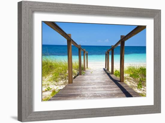 Cuba Fuerte Collection - Wooden Jetty on the Beach-Philippe Hugonnard-Framed Photographic Print