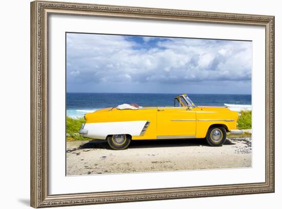 Cuba Fuerte Collection - Yellow Car Cabriolet-Philippe Hugonnard-Framed Photographic Print