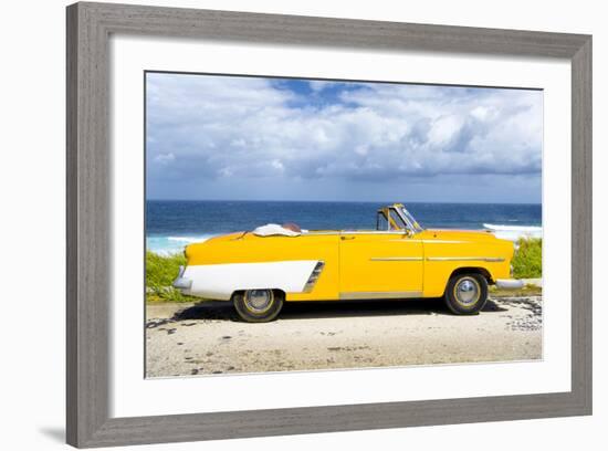 Cuba Fuerte Collection - Yellow Car Cabriolet-Philippe Hugonnard-Framed Photographic Print