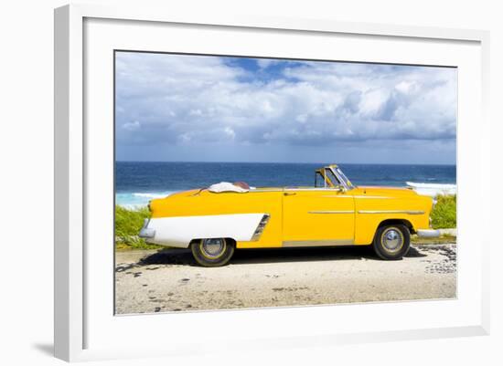 Cuba Fuerte Collection - Yellow Car Cabriolet-Philippe Hugonnard-Framed Photographic Print