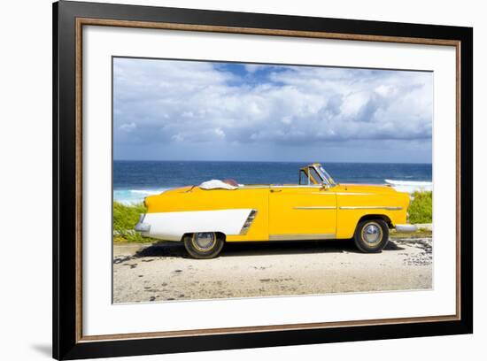 Cuba Fuerte Collection - Yellow Car Cabriolet-Philippe Hugonnard-Framed Photographic Print