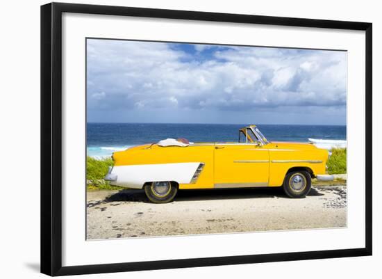 Cuba Fuerte Collection - Yellow Car Cabriolet-Philippe Hugonnard-Framed Photographic Print