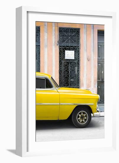 Cuba Fuerte Collection - Yellow Classic Car-Philippe Hugonnard-Framed Photographic Print