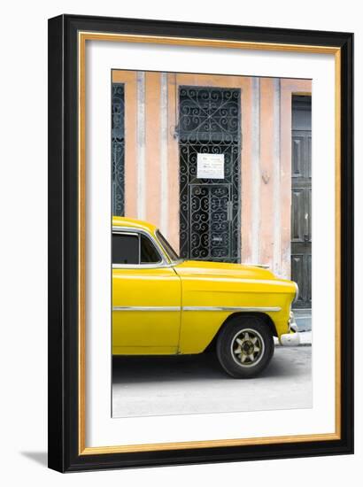 Cuba Fuerte Collection - Yellow Classic Car-Philippe Hugonnard-Framed Photographic Print