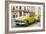 Cuba Fuerte Collection - Yellow Classic Cars-Philippe Hugonnard-Framed Photographic Print