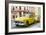 Cuba Fuerte Collection - Yellow Classic Cars-Philippe Hugonnard-Framed Photographic Print