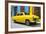 Cuba Fuerte Collection - Yellow Taxi of Havana-Philippe Hugonnard-Framed Photographic Print