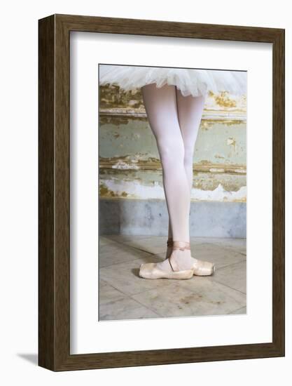 Cuba, Havana. Ballet position of ballerina's legs and feet.-Jaynes Gallery-Framed Photographic Print