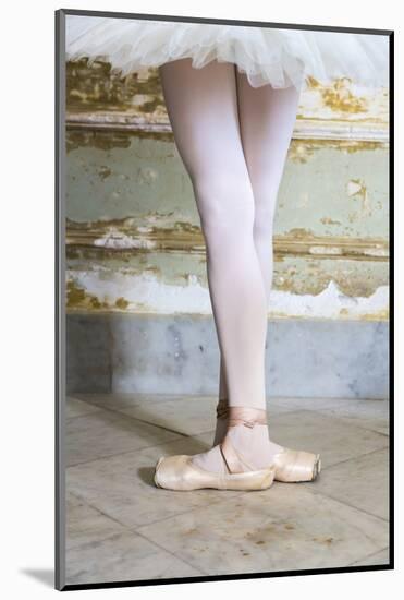 Cuba, Havana. Ballet position of ballerina's legs and feet.-Jaynes Gallery-Mounted Photographic Print