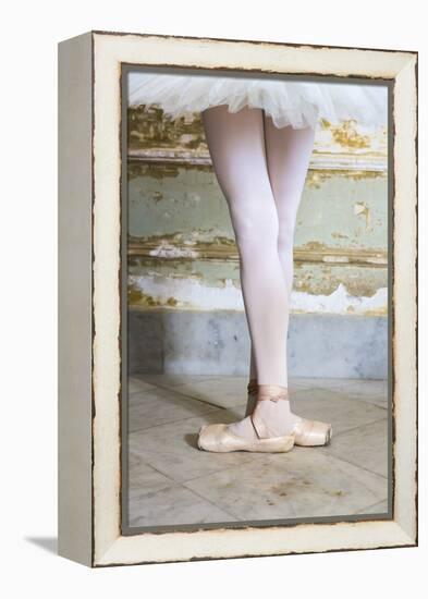 Cuba, Havana. Ballet position of ballerina's legs and feet.-Jaynes Gallery-Framed Premier Image Canvas