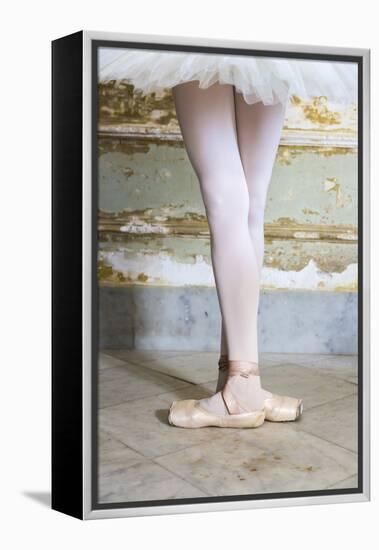 Cuba, Havana. Ballet position of ballerina's legs and feet.-Jaynes Gallery-Framed Premier Image Canvas