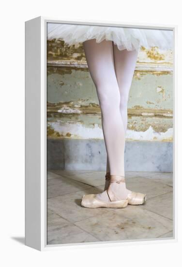 Cuba, Havana. Ballet position of ballerina's legs and feet.-Jaynes Gallery-Framed Premier Image Canvas