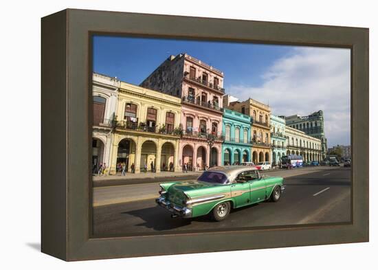 Cuba, Havana. City scenic.-Jaynes Gallery-Framed Premier Image Canvas