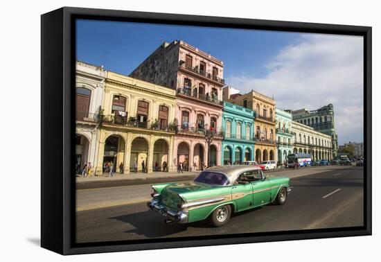 Cuba, Havana. City scenic.-Jaynes Gallery-Framed Premier Image Canvas