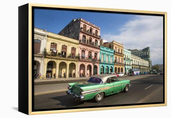 Cuba, Havana. City scenic.-Jaynes Gallery-Framed Premier Image Canvas