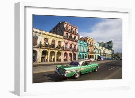 Cuba, Havana. City scenic.-Jaynes Gallery-Framed Photographic Print