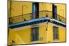 Cuba, Havana, Corner of a Quaint Yellow Building Exterior-Merrill Images-Mounted Photographic Print