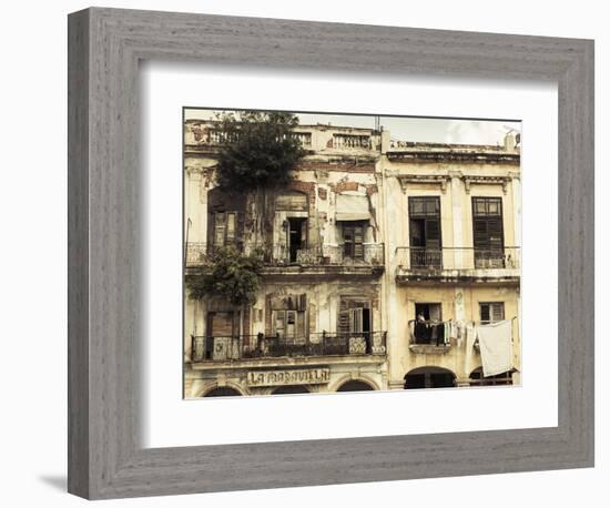 Cuba, Havana, Havana Vieja, Building Detail, Plaza Del Cristo-Walter Bibikow-Framed Photographic Print