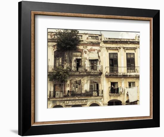 Cuba, Havana, Havana Vieja, Building Detail, Plaza Del Cristo-Walter Bibikow-Framed Photographic Print