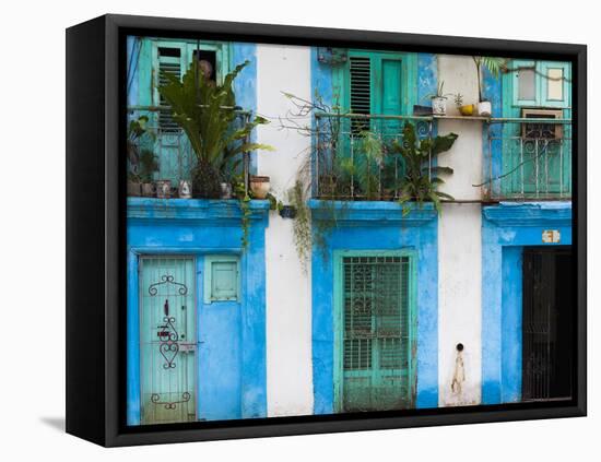 Cuba, Havana, Havana Vieja, Old Havana Buildings-Walter Bibikow-Framed Premier Image Canvas