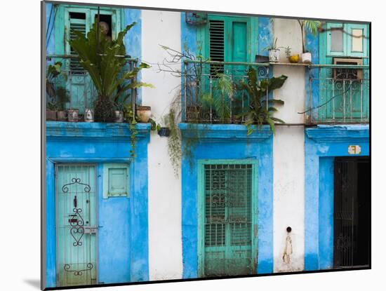 Cuba, Havana, Havana Vieja, Old Havana Buildings-Walter Bibikow-Mounted Photographic Print
