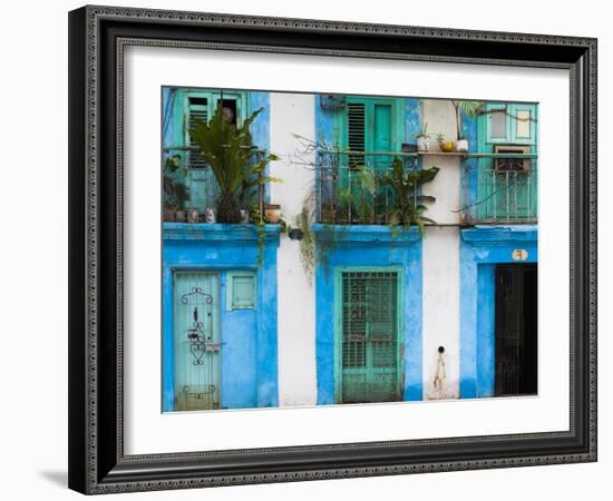 Cuba, Havana, Havana Vieja, Old Havana Buildings-Walter Bibikow-Framed Photographic Print