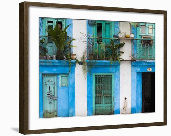 Cuba, Havana, Havana Vieja, Old Havana Buildings-Walter Bibikow-Framed Photographic Print