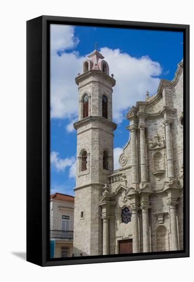 Cuba. Havana. Old Havana. Cathedral of the Virgin Mary of the Immaculate Conception, 1777-Inger Hogstrom-Framed Premier Image Canvas