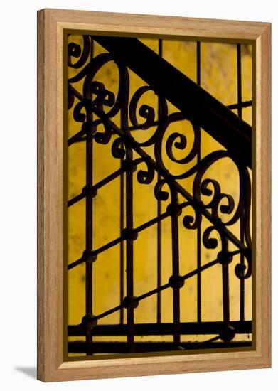 Cuba, Havana, Railing and Ironwork in Apartment-Merrill Images-Framed Premier Image Canvas