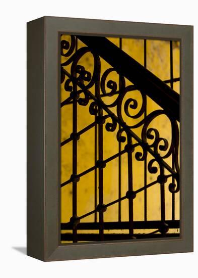 Cuba, Havana, Railing and Ironwork in Apartment-Merrill Images-Framed Premier Image Canvas