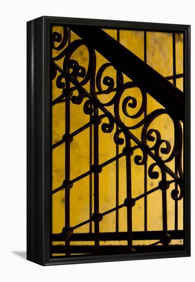 Cuba, Havana, Railing and Ironwork in Apartment-Merrill Images-Framed Premier Image Canvas