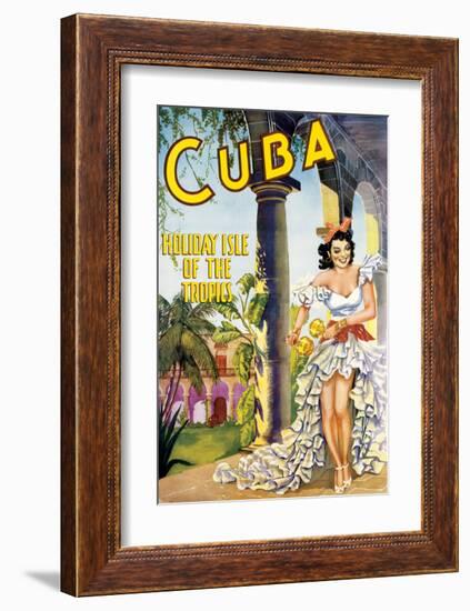 Cuba, Holiday Isle of the Tropics-null-Framed Art Print