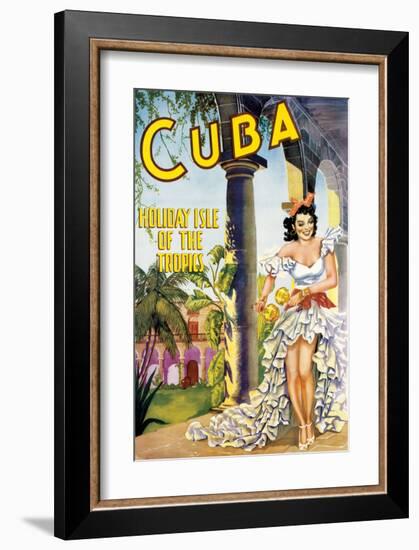 Cuba, Holiday Isle of the Tropics-null-Framed Art Print