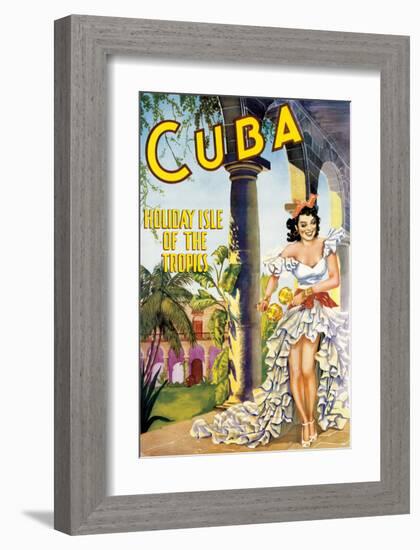 Cuba, Holiday Isle of the Tropics-null-Framed Art Print