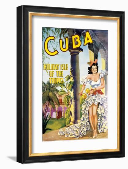 Cuba, Holiday Isle of the Tropics-null-Framed Art Print