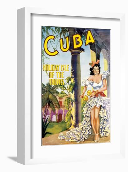 Cuba, Holiday Isle of the Tropics-null-Framed Art Print