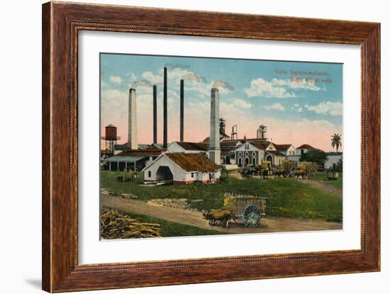 Cuba: Ingenio moliendo. Sugar Mill at work, c1900-Unknown-Framed Giclee Print