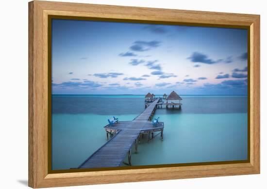 Cuba, Jardines del Rey, Cayo Guillermo, Playa El Paso, Wooden pier-Jane Sweeney-Framed Premier Image Canvas