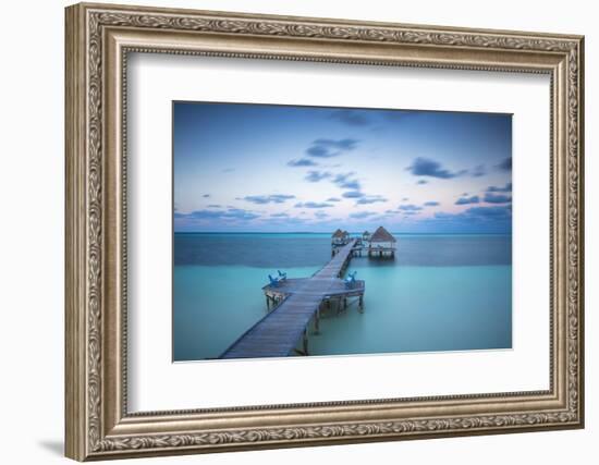 Cuba, Jardines del Rey, Cayo Guillermo, Playa El Paso, Wooden pier-Jane Sweeney-Framed Photographic Print