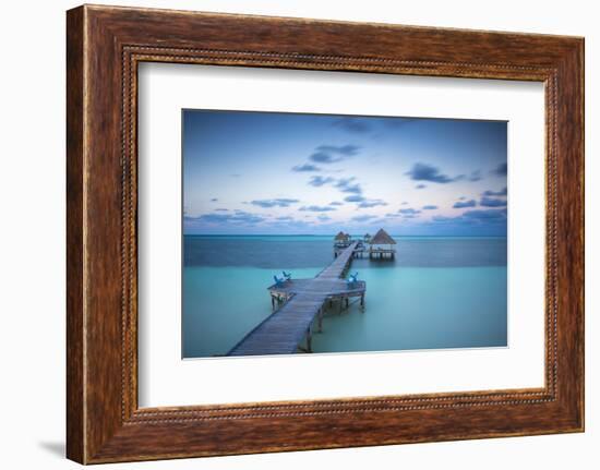 Cuba, Jardines del Rey, Cayo Guillermo, Playa El Paso, Wooden pier-Jane Sweeney-Framed Photographic Print