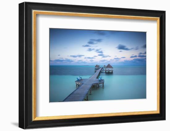 Cuba, Jardines del Rey, Cayo Guillermo, Playa El Paso, Wooden pier-Jane Sweeney-Framed Photographic Print