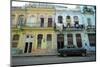 Cuba, La Havana, Old American Cars Driving Through Colonial Streets-Anthony Asael-Mounted Photographic Print