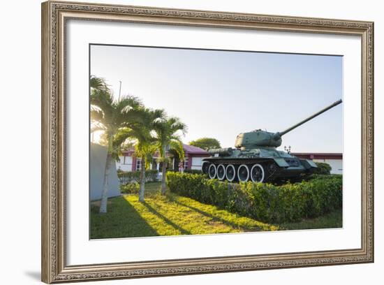 Cuba. Matanzas. Playa Giron. Tank Used in the Bay of Pigs Battle-Inger Hogstrom-Framed Photographic Print